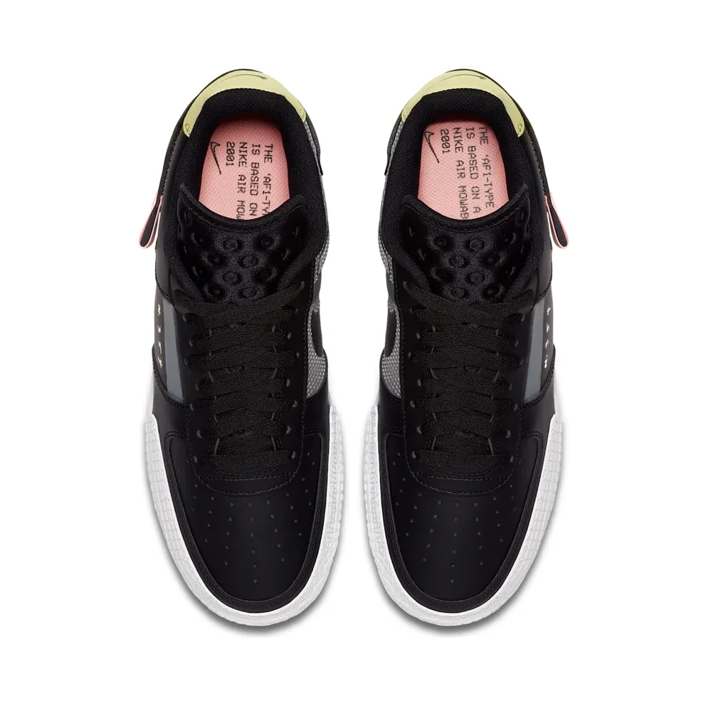 Nike Air Force 1 Type Black Black/Anthracite-Zinnia-Pink Tint-White (CI0054-001)