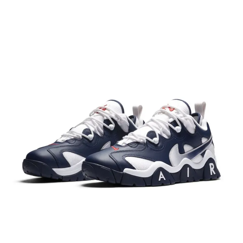 Nike Air Barrage Low USA (2020) Midnight Navy/White-University Red-Metallic Silver (CN0060-400)