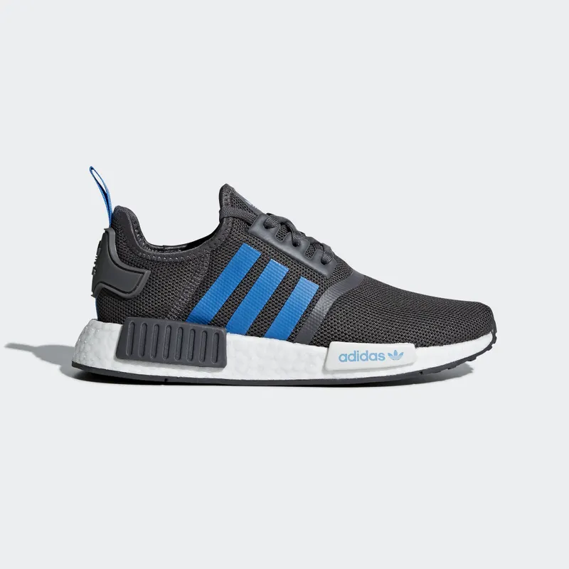 adidas NMD R1 Grey Five Bright Blue (Youth) Grey Five/Bright Blue/Bright Blue (D96688)