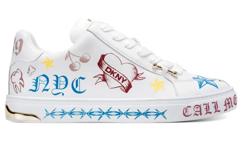 DKNY Abeni Tattoo low-top sneakers – Wit (K1623262WHT)