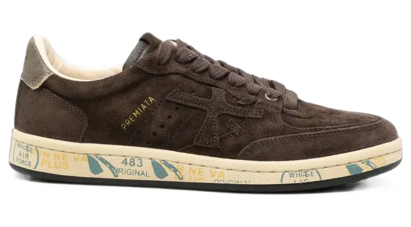Premiata logo-patch suede “Brown” (8446D)