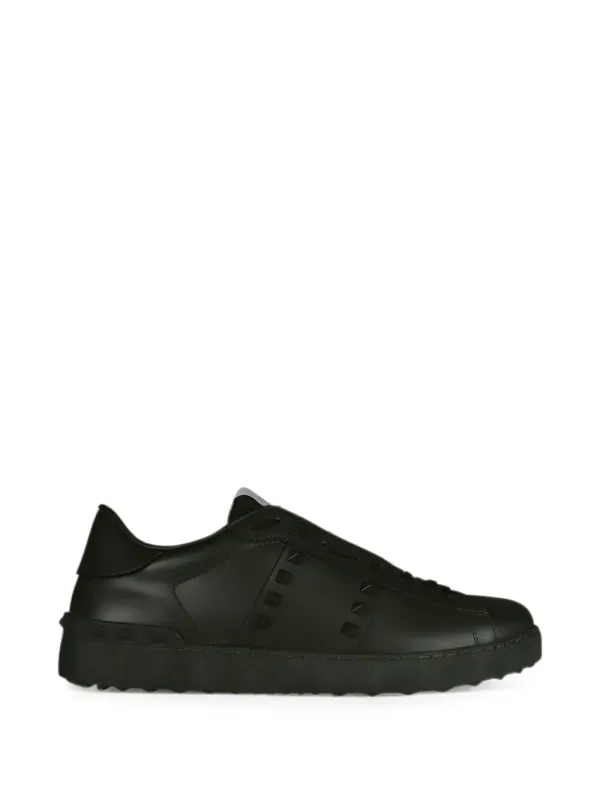 Valentino Garavani Rockstud Untitled Sneakers aus Kalbsleder – Grün (UY2S0931)