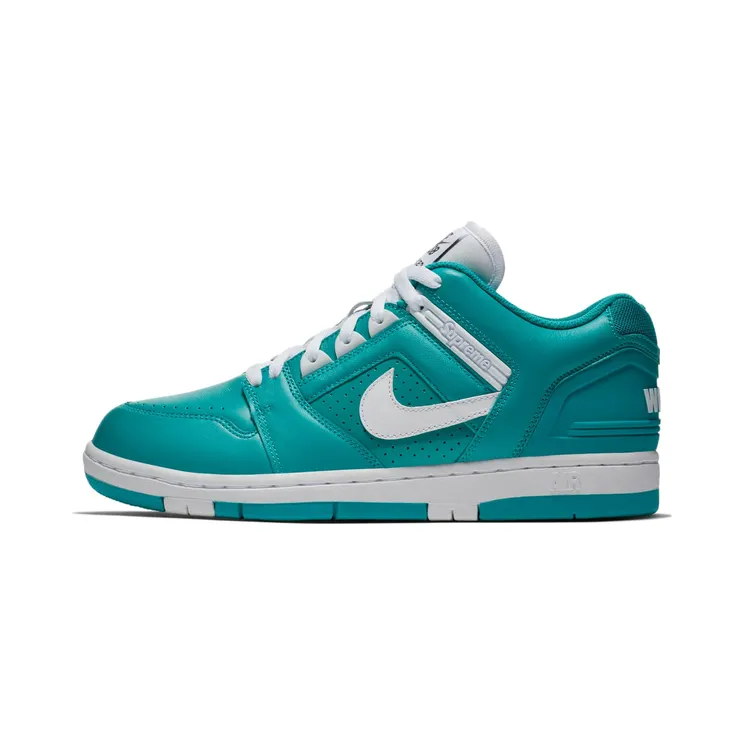 Nike SB Air Force 2 Low Supreme Blue “New Emerald / Varsity Red / White” (AA0871-313)