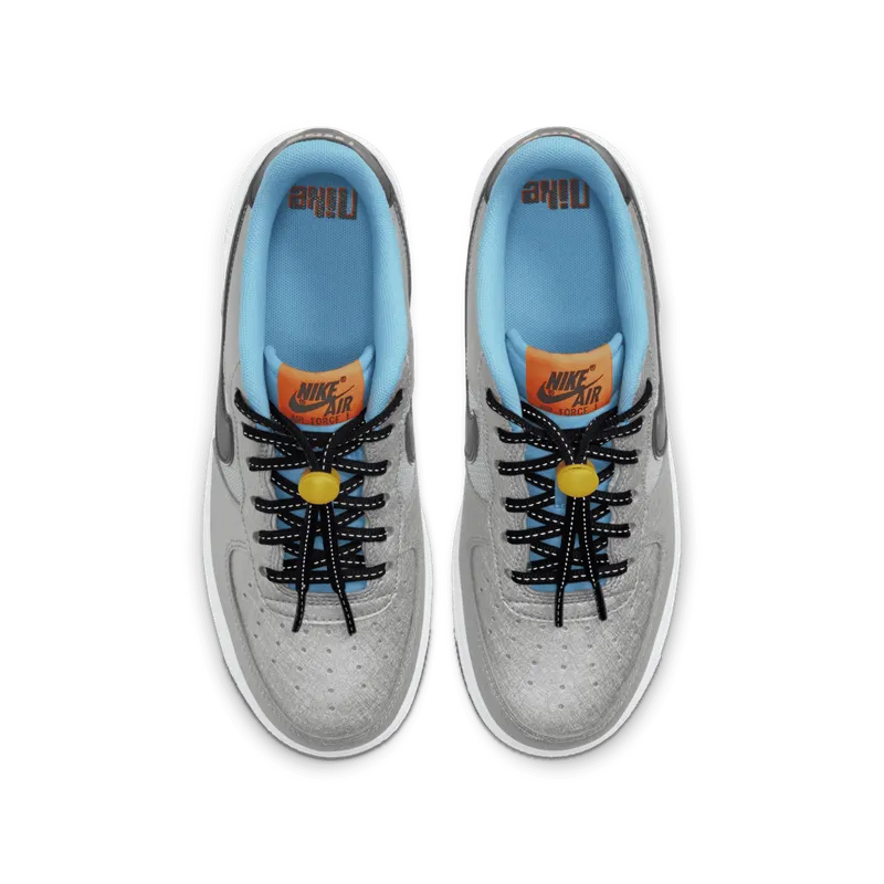 Nike Air Force 1 Low Sky Pack (GS) Metallic Silver/Hyper Crimson-Speed Yellow-Black (CW6011-001)