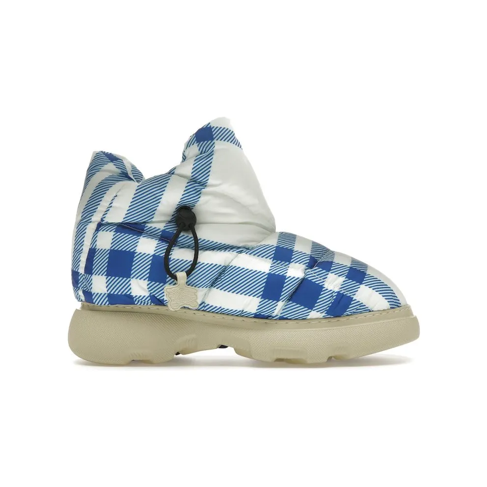 Burberry Check Pillow Boots Blue White (8074738)