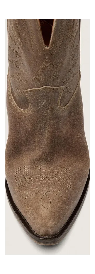 Golden Goose Low Wish Star Boots In Gray Suede With Star Embroidery (GWF00136.F008199.15100) (5)