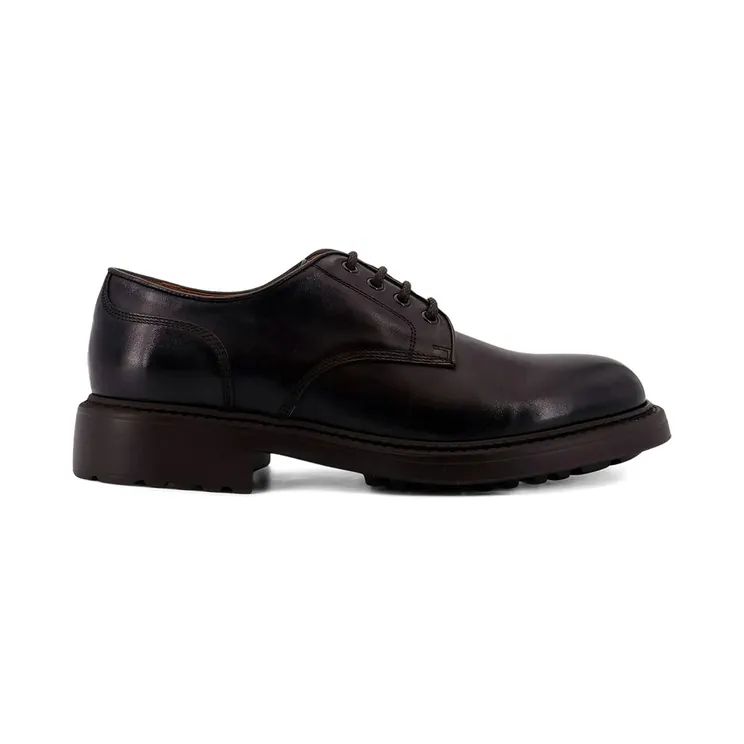 Doucal’s Lace-up Leather Derby “Brown” (DU3501HENRUF18 8TM00)