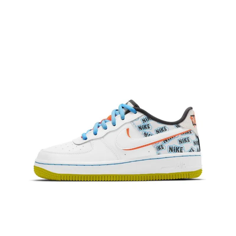 Nike Air Force 1 Low Back To School 2020 (GS) White/Hyper Crimson-Bright Cactus-White (CZ8139-100)