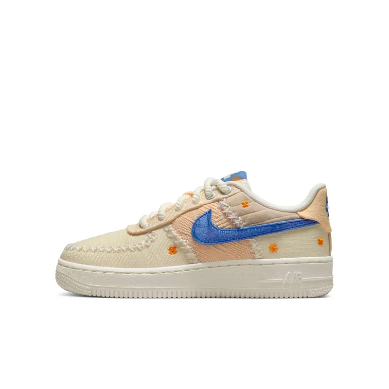 Nike Air Force One Low Sail / Coconut Milk / Royal Blue / Orange (DV4141-100)