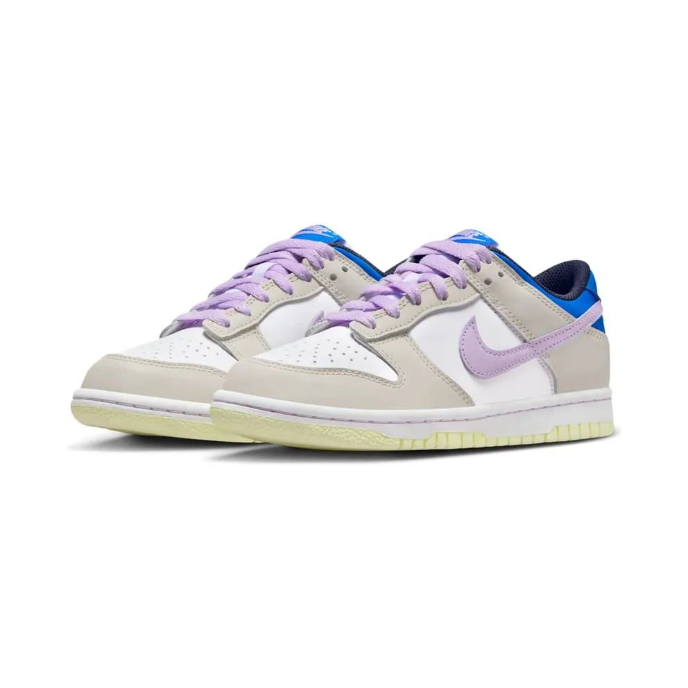 Nike Dunk Low Grade School “Khaki Blue Pink” (FB9109-103)