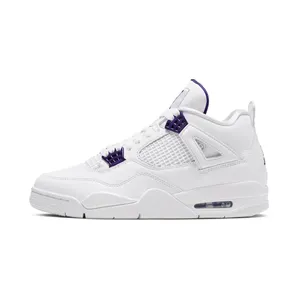 Air Jordan 4 Retro’Purple Metallic’ “White / Metallic Silver / Court Purple” (CT8527-115)