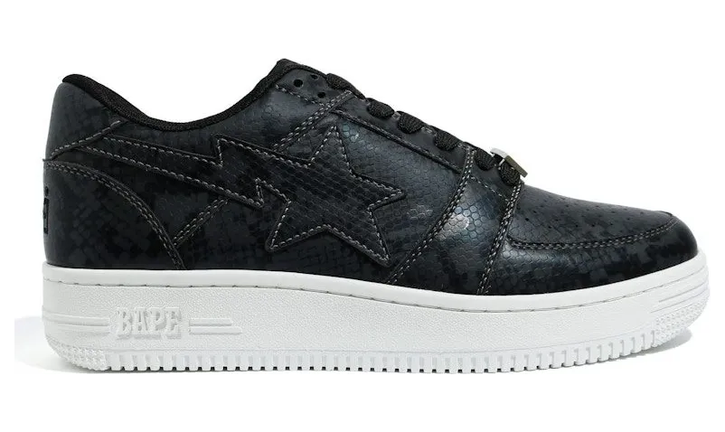 A Bathing Ape Bape Sta Low Snakeskin Black (2020) (1G30191013-BLK)