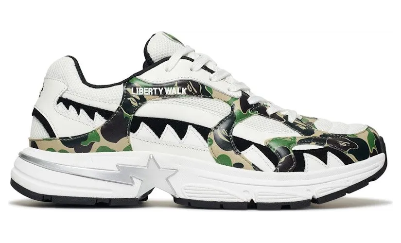A Bathing Ape Shark Sta LBWK White Green (1K73-191-922-GRN)