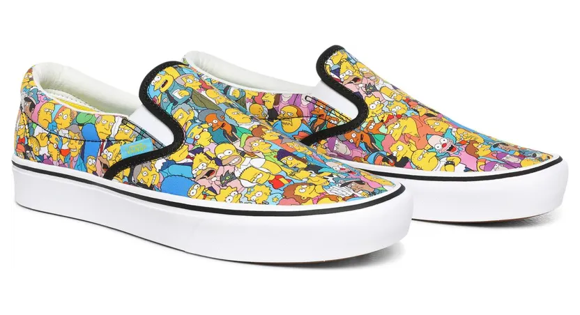 Vans The Simpsons x ComfyCush Slip-On ‘Springfield’ Multi-Color (VN0A3WMD1TJ)