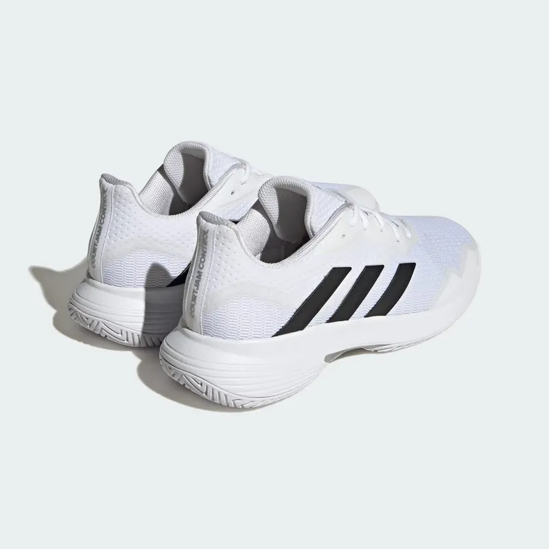 Adidas CourtJam Control Tennis Shoes Cloud White / Core Black / Matte Silver (ID1538)