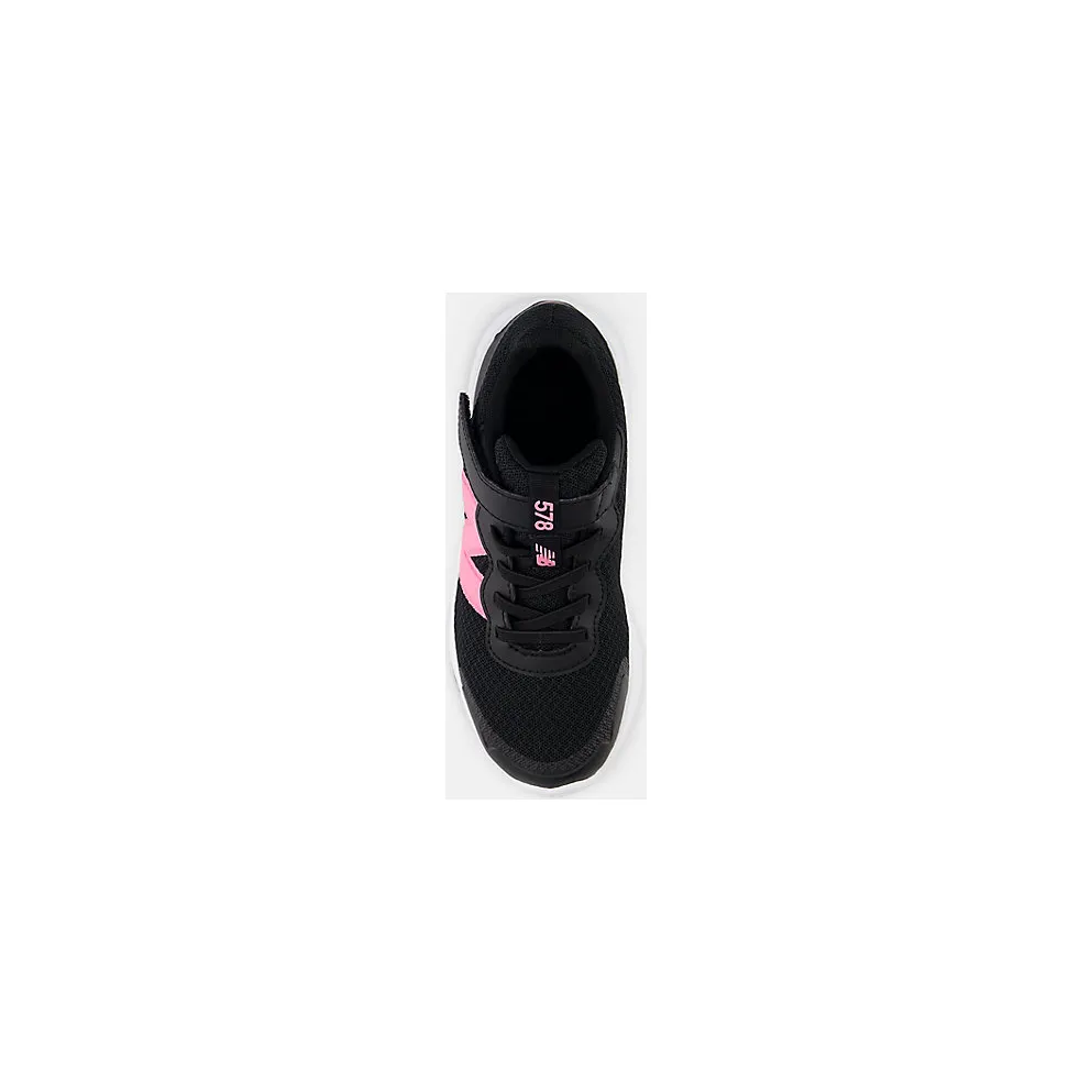 NEW BALANCE 578 Hook & Loop “Black / Signal Pink” (PT578BP)