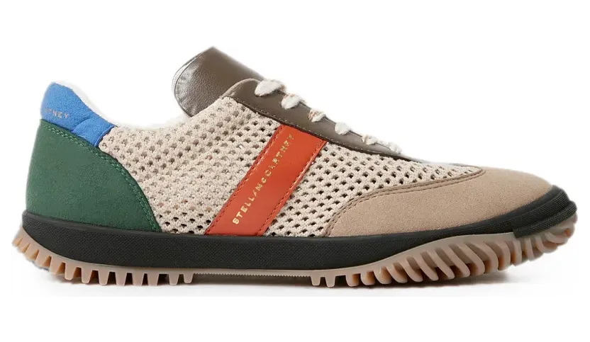 Stella McCartney Sneakers met mesh vlakken – Beige (810701E0032)