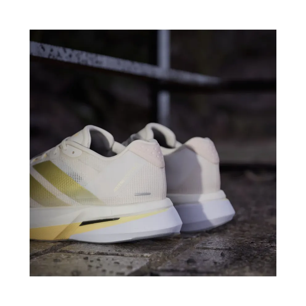 adidas Adizero Boston 13 Chalk White Gold Metallic Orange Tint (JS4952)