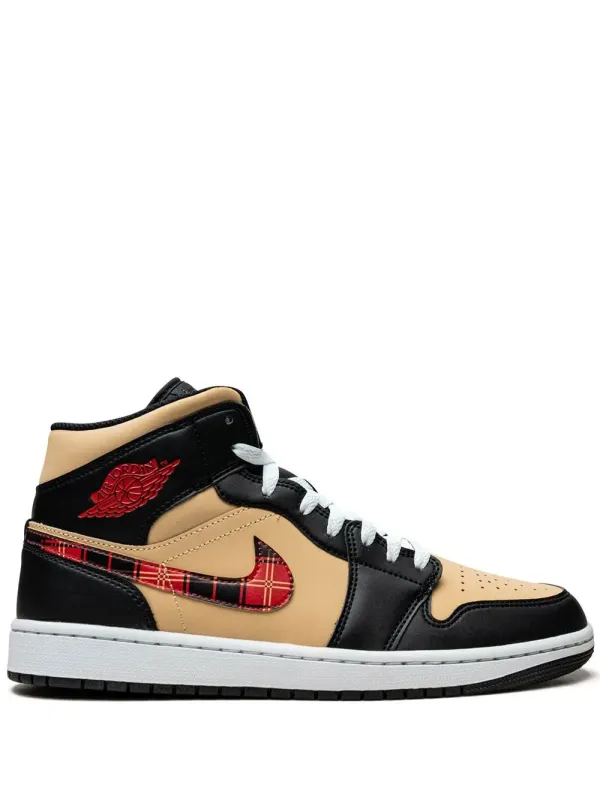 Jordan Air Jordan 1 Mid Tartan Swoosh sneakers – Black (DZ5329)