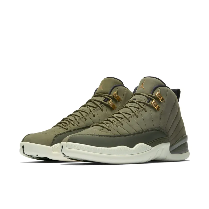 Jordan 12 Retro Chris Paul Class Of 2003 Olive Canvas/Black-Sail (130690-301)