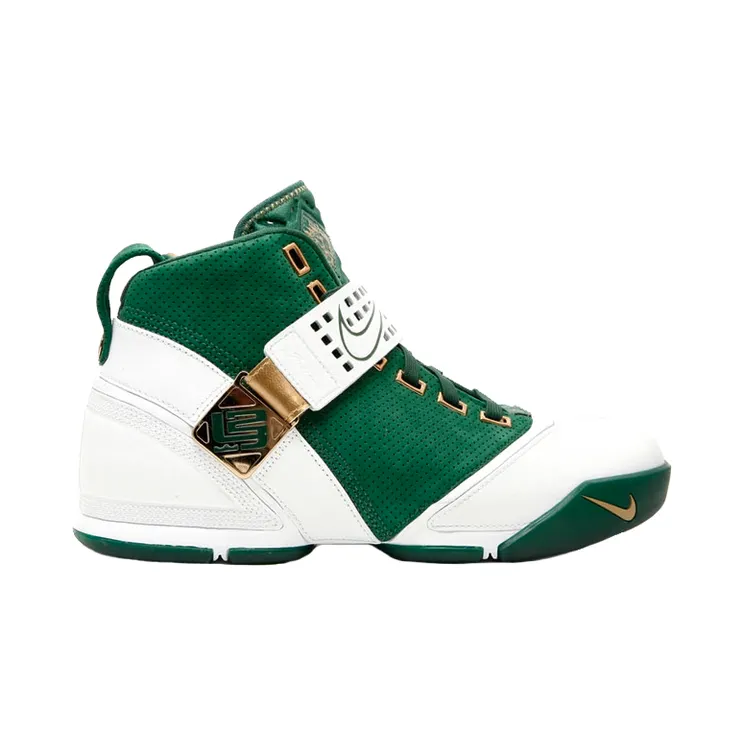 Nike Zoom LeBron 5 ‘Birthday’ Gorge Green/White-Metallic Gold (317253-311)