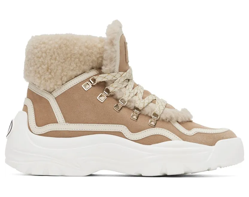 Valentino Garavani Beige Suede Gumboy VA5 Camel Rose/Light (1W2S0FE7VYB)