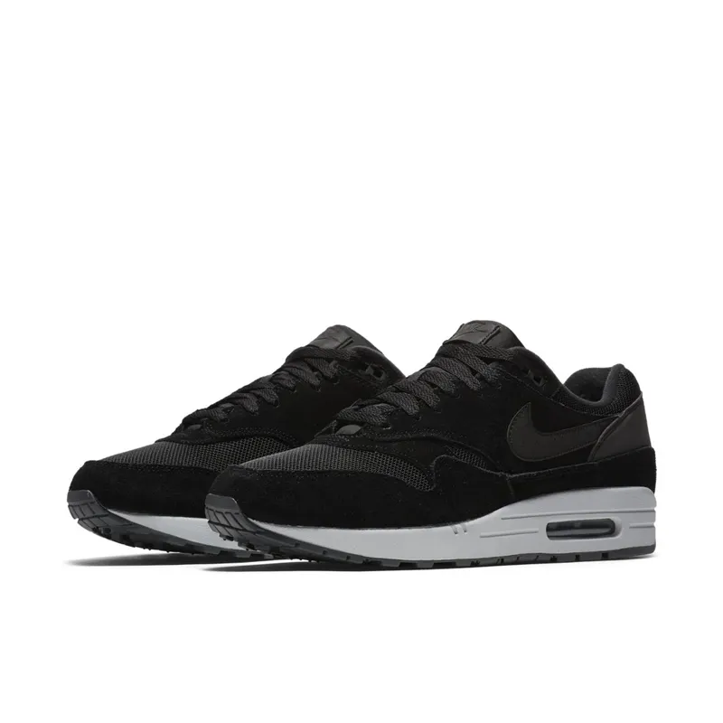 Nike Air Max 1 Black Reflective Heel Black/Pure Platinum-Dark Grey-Black (AH8145-006)