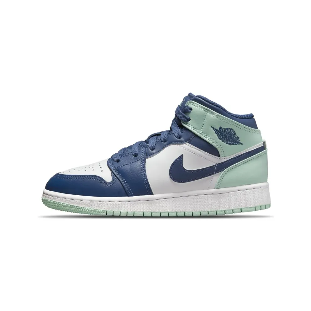 Jordan 1 Mid Blue Mint (GS) (554725-413)