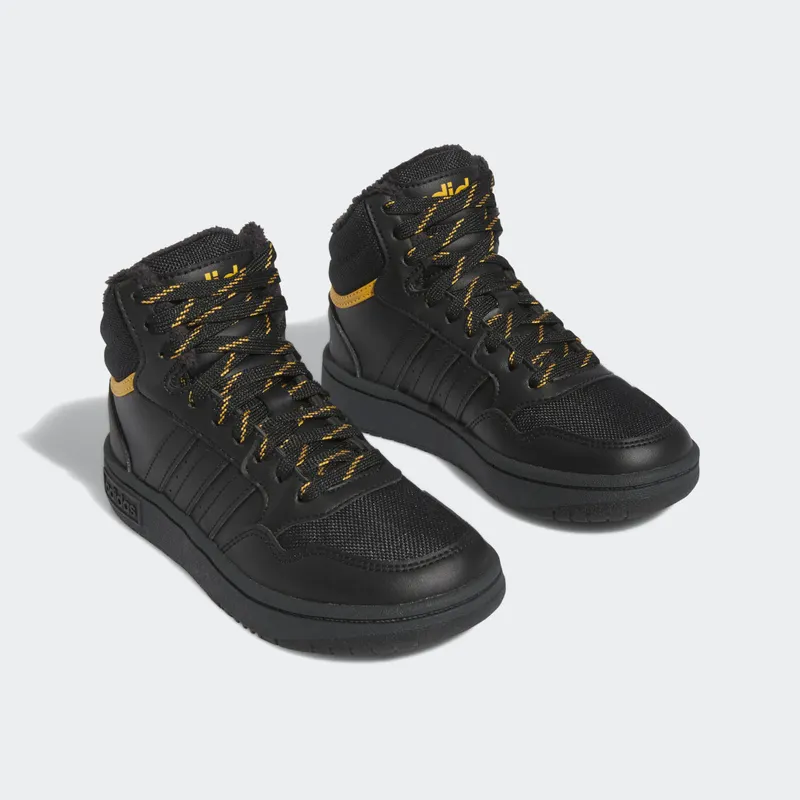 Adidas Hoops Mid 3.0 Kids Core Black / Core Black / Preloved Yellow (IF7736)