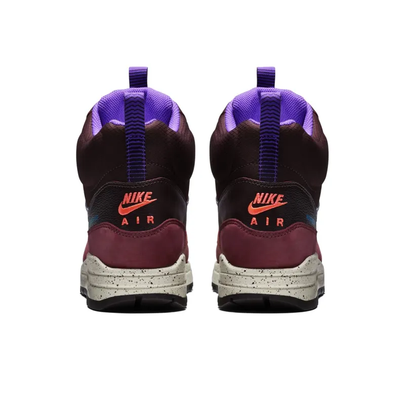 Nike Air Max 1 Mid Sneakerboot Deep Burgundy (W) Deep Burgundy/Hyper Grape-Cedar-Hyper Crimson (685269-600)
