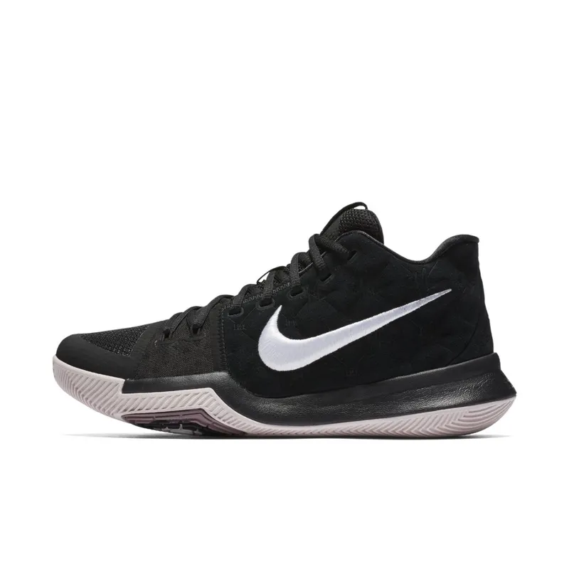 Nike Kyrie 3 Black Suede Black/White-Silt Red (852395-010)