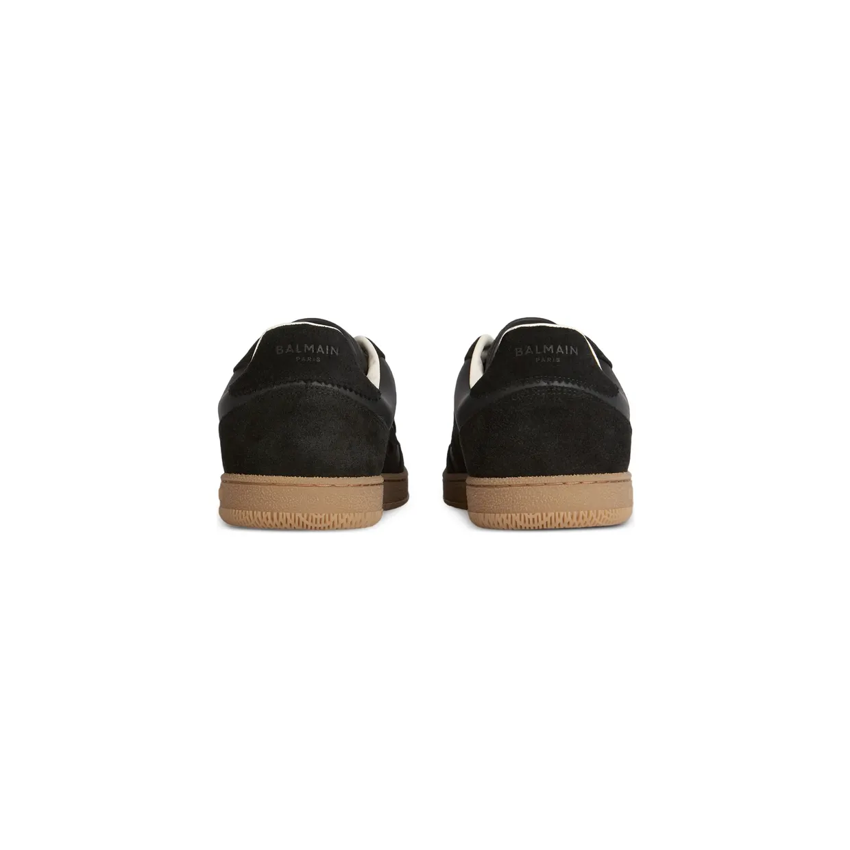 Balmain Swan Suede and Smooth Leather “Black” (HM1VI360 LBEW 0PA) (2)