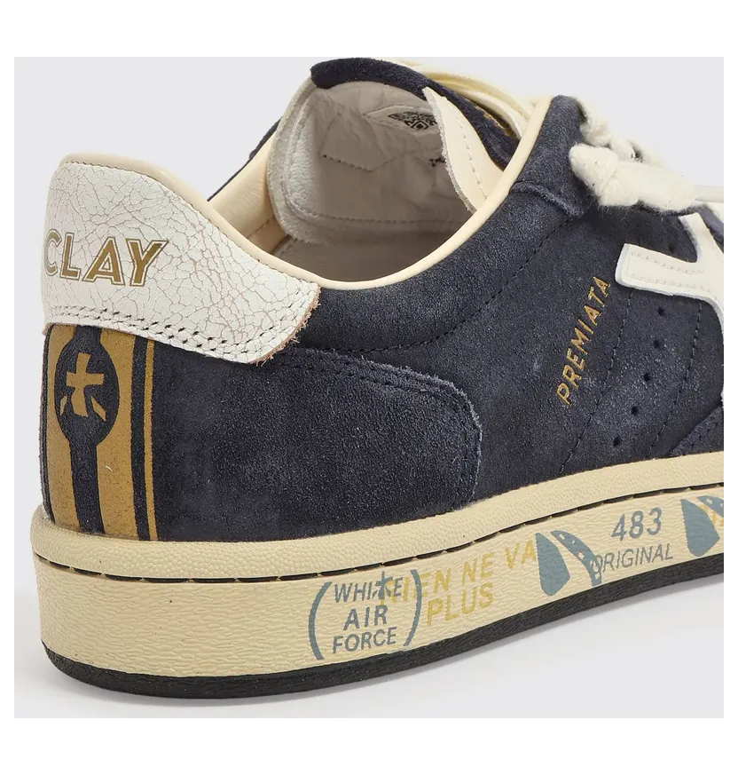 Premiata Clay Leather Sneakers Navy (BSKTCLAY7708) (3)