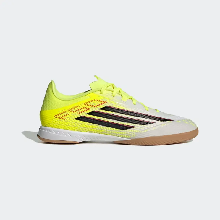 adidas F50 League Indoor Football “Team Solar Yellow 2 / Core Black / Lucid Red” (JR8971)