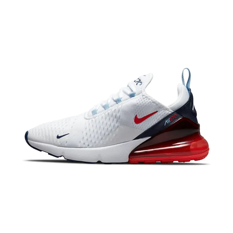 Nike Air Max 270 “White / Midnight Navy / Psychic Blue / Chile Red” (DJ5172-100)