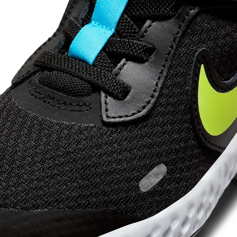 Nike Revolution 5 Lemon Venom (PS) Black/Laser Blue/Hyper Crimson (BQ5672-076)