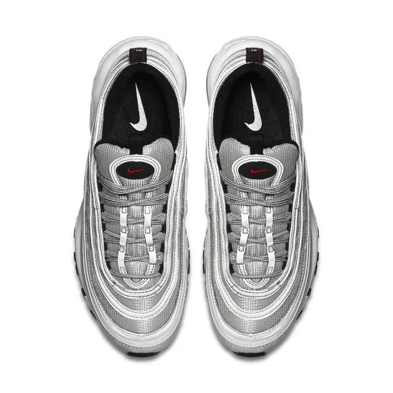 Nike Air Max 97 Silver Bullet 2016/2017 (W) Metallic Silver/Varsity Red-Black-White (885691-001)