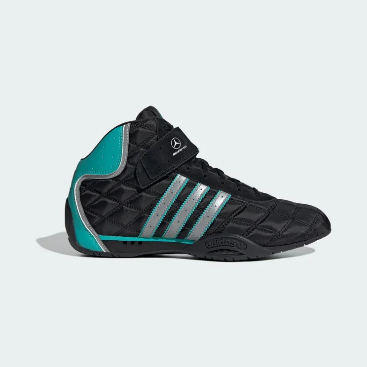 adidas Adiracer Hi Mercedes Amg Petronas F1 Team “Core Black / Matte Silver / Semi Mint Rush” (KJ1190)