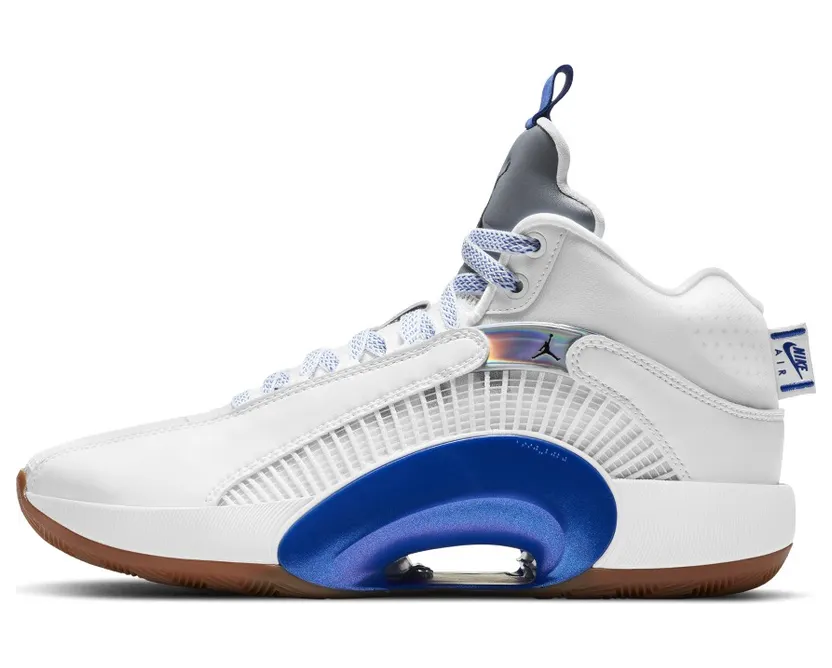 Air Jordan 35 ‘Sisterhood’ White/Black/Hyper Royal/Gum Medium Brown (CZ5657-100)