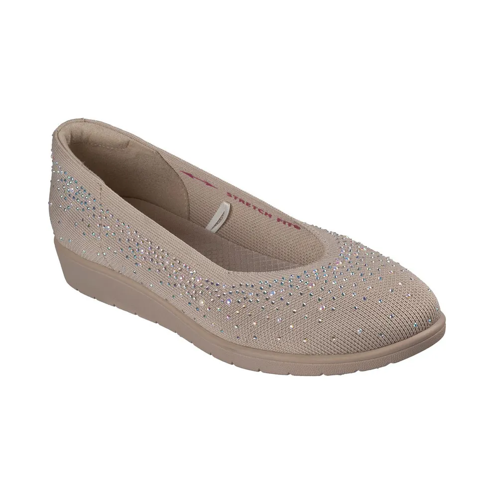 Skechers Cleo Flex Wedge – Shimmer Muse CM Taupe
