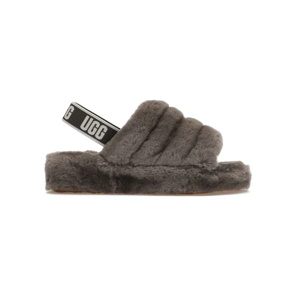 UGG Fluff Yeah Slide Charcoal (1095119-CHRC)