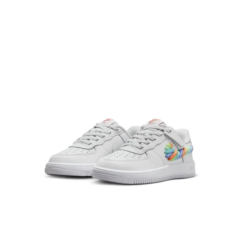 Nike Force 1 Low LV8 EasyOn PS “White Terra Blush Vapor Green Multi-Color” (FN4890-100)