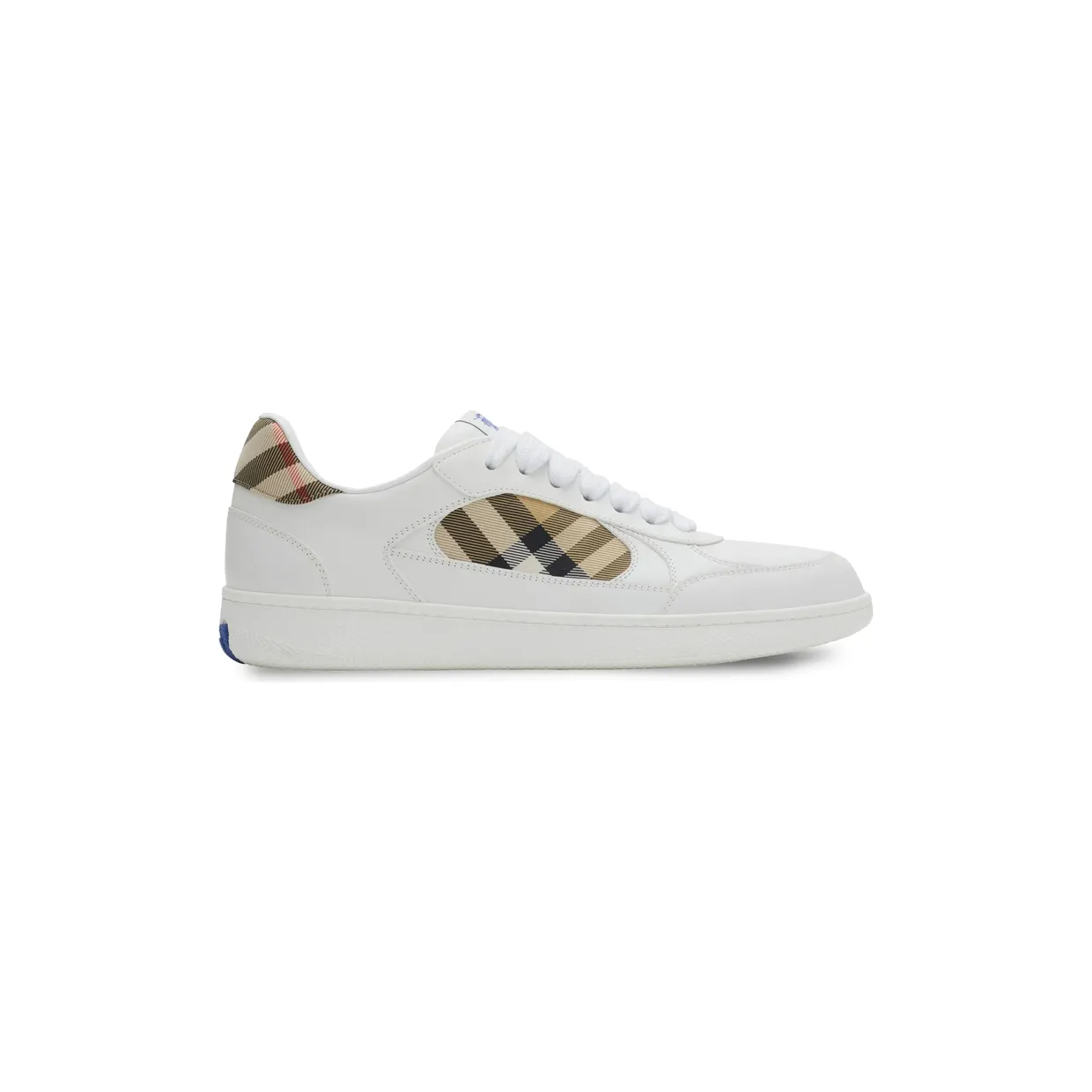 Burberry Leather and Check Terrace “White/Neutrals” (8108649 MF TERRACE A1464)