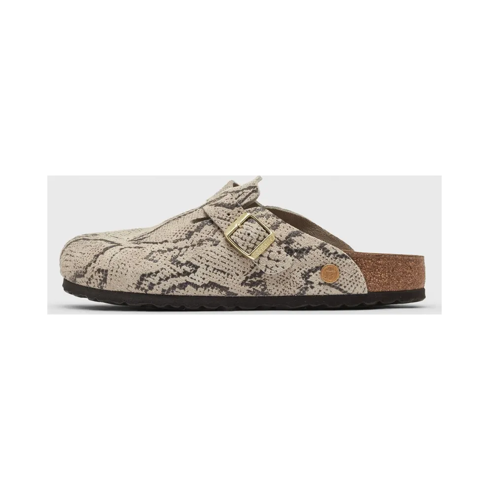 Birkenstock Boston Rivet Logo Suede Leather Grey