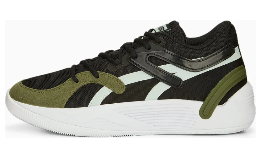 Puma TRC Blaze Court basketbalschoenen Zwart/Groen (376582-27)
