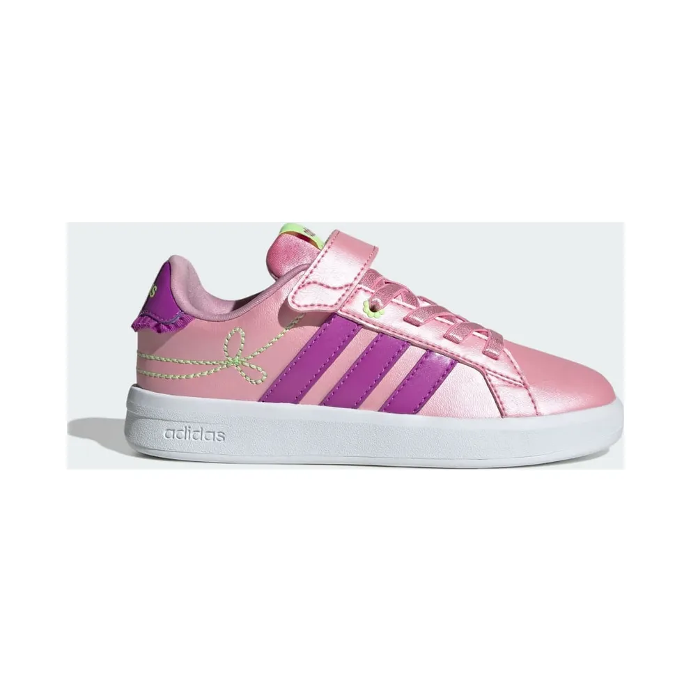 Adidas GRAND COURT 3.0 Shoes KIDS St Tropic Bloom / Purple Burst / Hi-Res Yellow (KI1755)