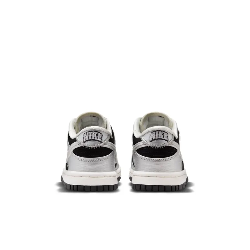 Nike Dunk Low LV8 GS “Metallic Silver Black Sail” (IV5971-001)