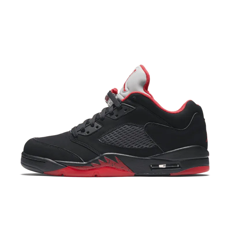 Jordan 5 Retro Low Alternate 90 Black/Gym Red-Metallic Hematite (819171-001)