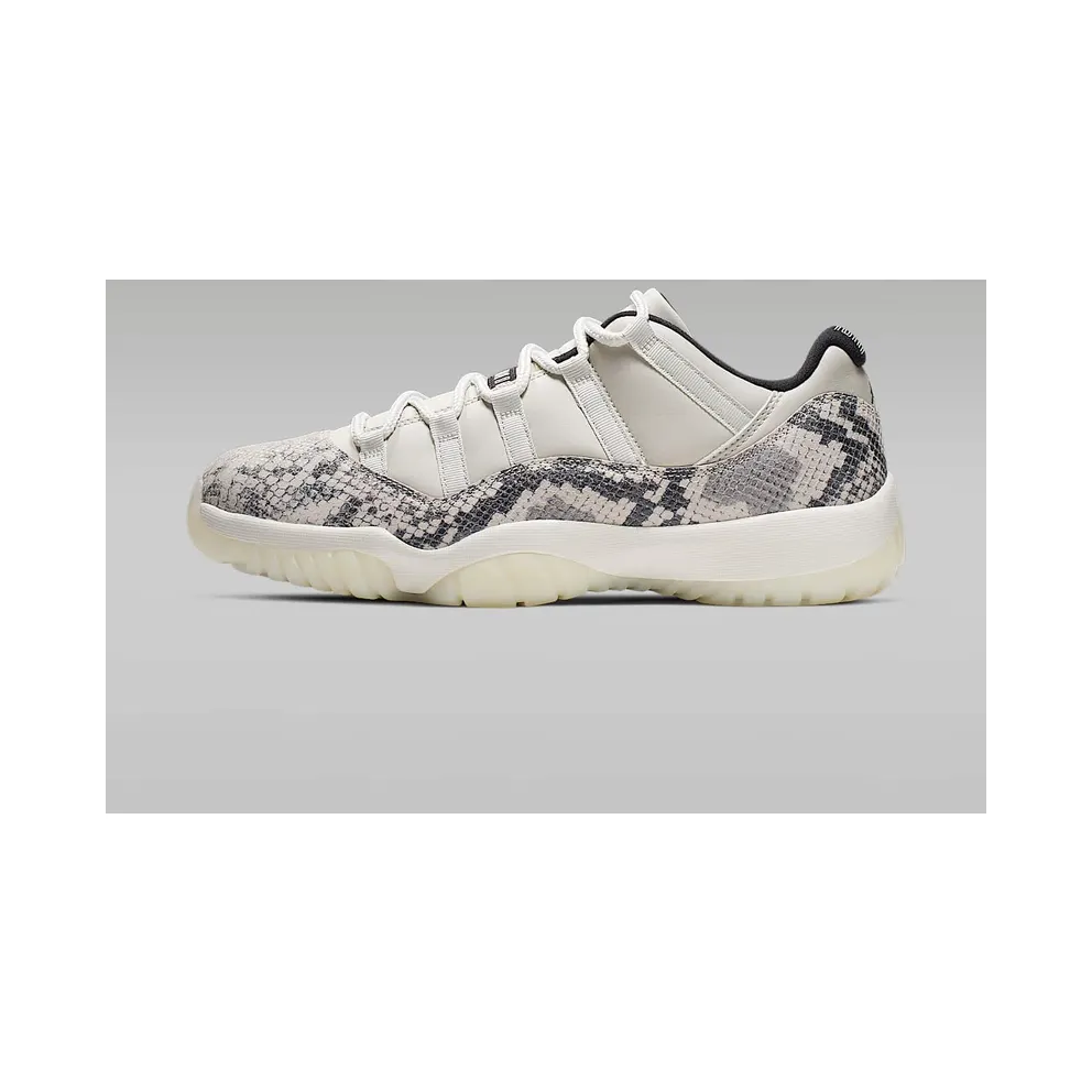 Jordan 11 Retro Low Snake Light Bone Light Bone/Smoke Grey-White-Black (CD6846-002)
