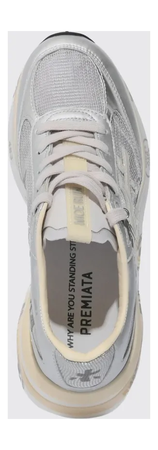 Premiata Moerund Suede and Nylon Sneakers Silver (MOERUN8084) (3)